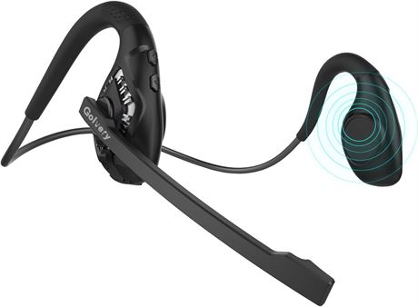 Golvery Bluetooth 5.3 Headset with Noise-Canceling Boom Mic, Wireless