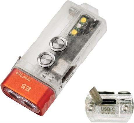 RovyVon E5 Rechargeable EDC Flashlight, 6500K Cool White, 700 lm, USB-C