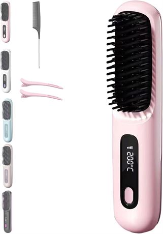 Numoya Brosse lissante portable GoBrush Pro, LED, rechargeable