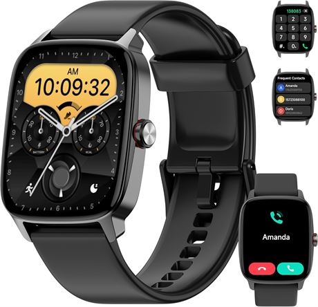 Smart Watch 1.85" Bluetooth Call, Fitness Tracker for Android & iOS