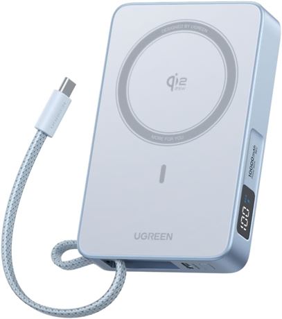 UGREEN MagFlow Qi2 Power Bank 25W 10000mAh avec MagSafe et c ble magn tique