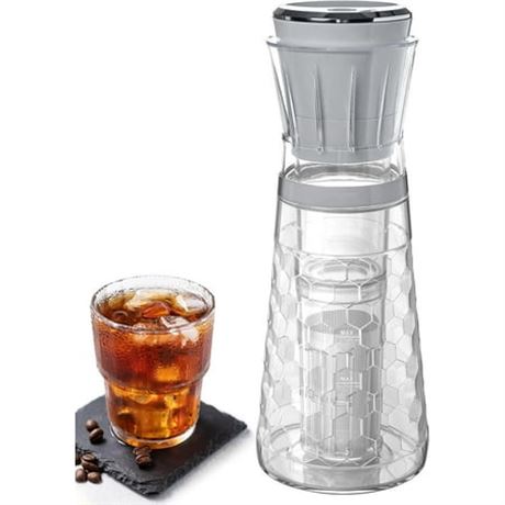 Homtone Electric Cold Brew Coffee Maker, 15 Min Rapid Cold Press Brewer