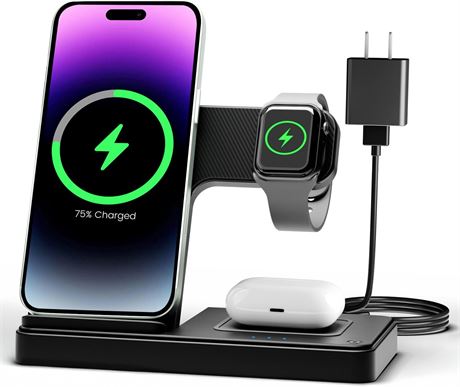 Station de charge 3-en-1 Apple Watch, AirPods, iPhone
