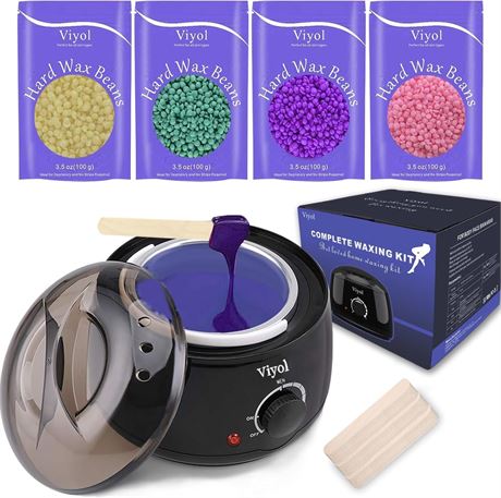 Kit épilation chauffe-cire 4x100g perles + 30 bâtonnets inclus