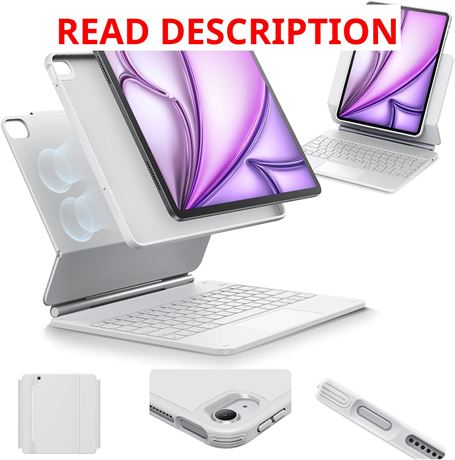 ESR iPad Air 13in Case Keyboard M4/M3/M2 (2024-2026), Magnetic Stand