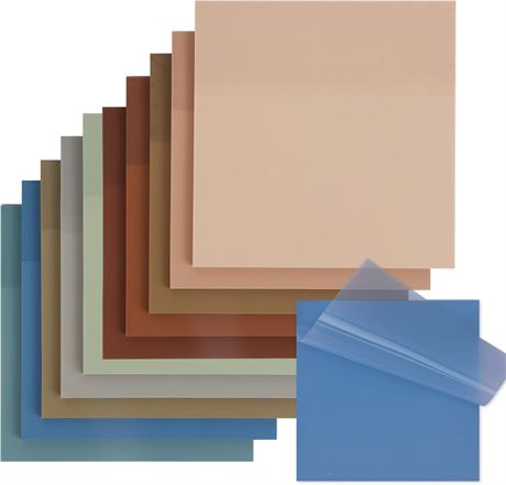 HEHALI 500 Transparent Sticky Notes, 3x3” Waterproof, 10 Pastel Colors