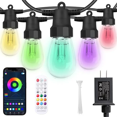 Guirlandes lumineuses d'ext rieur 100 pi (2 50) 40 LED RGBW IP66, app