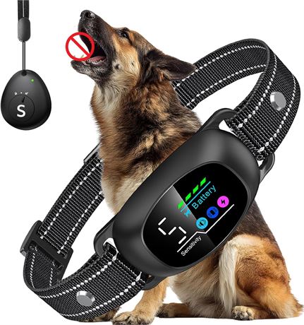 Tucnkac Bark Collar with Remote Auto Shock Vibrate Tone Rechargeable Waterproof
