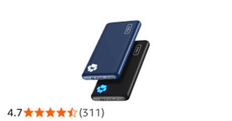 INIU 2 Pack Power Bank, Slimmest & Lightest USB C 10000mAh ...