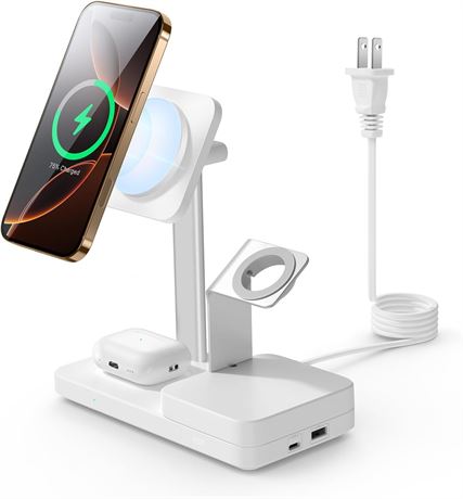 ESR 65W 5-in-1 GaN Charging Station MagSafe Stand Charger for iPhone AirPods USB