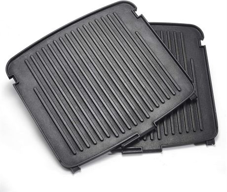 UsKitchen Reversible Grill/Griddle Plates for Cuisinart Griddler GR-150 Deluxe