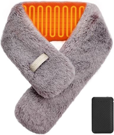 Heated Scarf with 3 Heat Settings, Portable Neck Warmer & 4000mAh Power Bank
