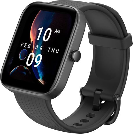 Amazfit Bip 3 Pro Smart Watch 1.69" Display 14-Day Battery Black