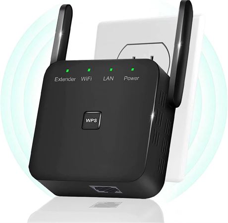 Répéteur WiFi 2024 Booster Signal 10000pi² Noir