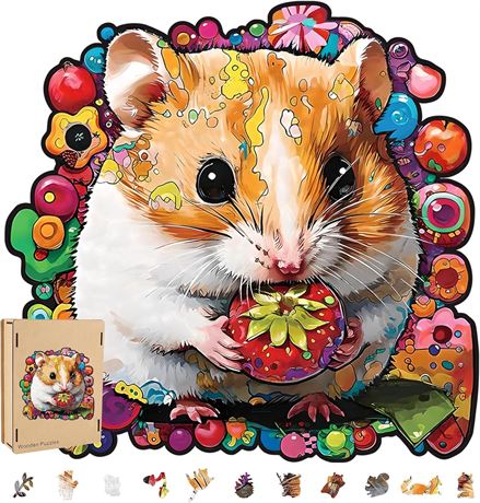 Puzzle Bois Unique Adulte Forme Spéciale Hamster XL