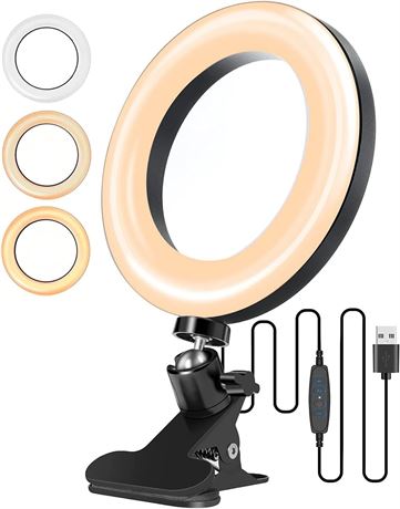 Lampe Anneau Zoom Appels Visio Réglable Clip PC