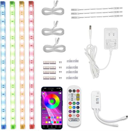 Barre LED RGB Cefrank Color Cabinet Lighting 4pcs 30cm