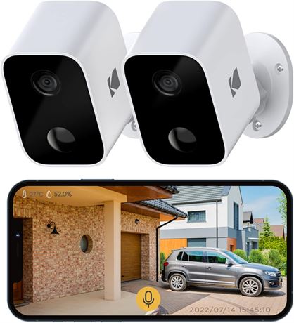 Kodak Infinio F882 Security Camera, 2x1080P, Wire-Free, 90-Day Battery