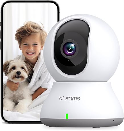 blurams 2K Indoor Security Camera, 360 Cam with Motion Tracking Night Vision