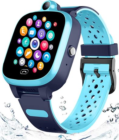 Montre GPS 4G pour enfants   suivi en temps r el,  tanche, SOS, g o-cl ture