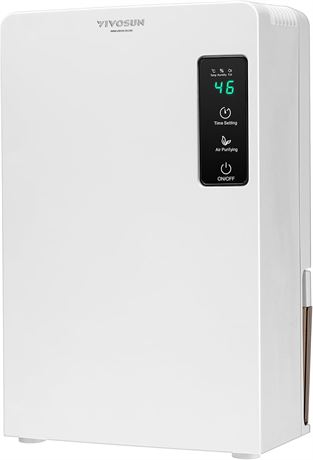 Déshumidificateur VIVOSUN mini 2200ml silencieux minuterie tuyau