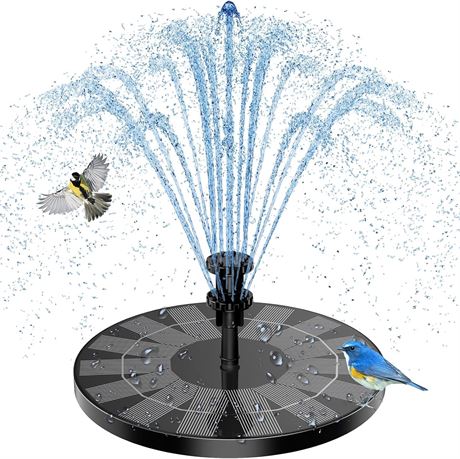 Fontaine solaire AISITIN 2.5W pompe oiseaux 8 buses 2025