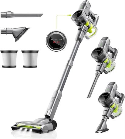 Aspirateur balai sans fil Kalado 26KPA 40min batterie amovible 6-en-1 sol poils