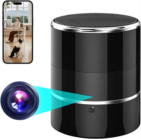 Security WiFi Camera Bluetooth Speaker 240  View, 1080P, Motion Dome Cam