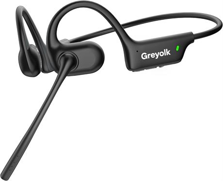 Open Ear Headphones with Mic, Air Conduction Bluetooth 5.4 Wireless Headset