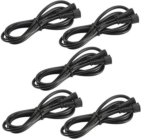 Lot 5 rallonges LED 2 broches 2m, connecteurs mâle/femelle