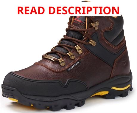 SUREWAY Men's 6" Steel Toe Waterproof Work Boot, Leather