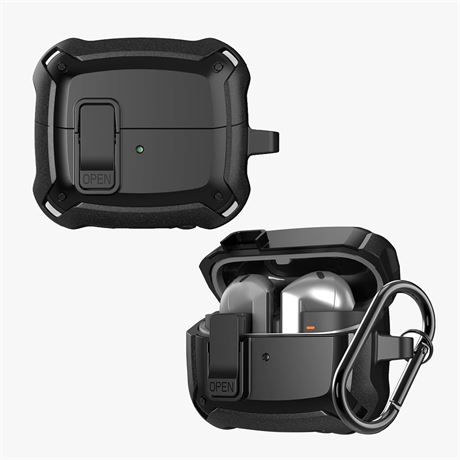 KZIOACSH Case for Samsung Galaxy Buds3 Pro, Shockproof Hard PC + TPU, Lock
