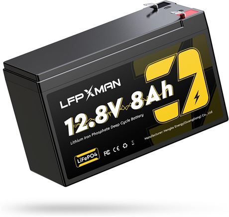 12V 8Ah LiFePO4 Battery - Replacement for SLA | LFPXMAN 12V Battery