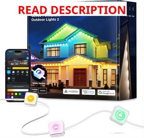 Govee Outdoor Lights 2, 50ft RGBIC, IP67, 100 Scene Modes, 36 LEDs