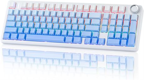 EPOMAKER X Aula F99 PRO clavier gaming sans fil RGB 8000mAh bleu