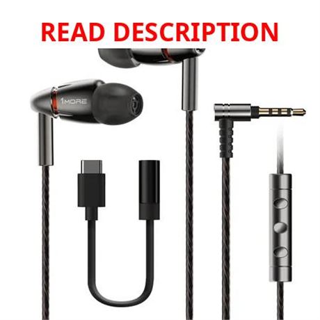 Écouteurs Filaire 1MORE Quad Driver Audio Hi-Res Jack 3.5mm Gris