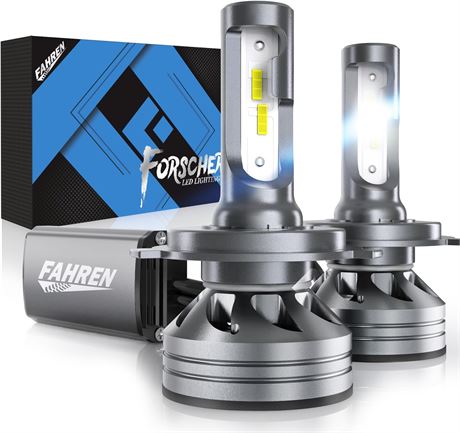 FAHREN H4 Light Bulb, 60000LM, 6500K Cool White, Plug & Play, 2-Pack