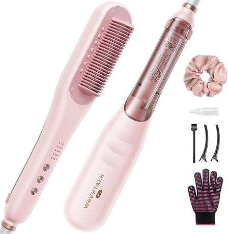Wavytalk Pro Steam Straightening Brush, 3-in-1 Steamline Pro, Anti-Damage