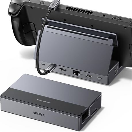 Dock UGREEN 9-en-1 pour Steam Deck/Switch, HDMI 4K, USB, SD, RJ45