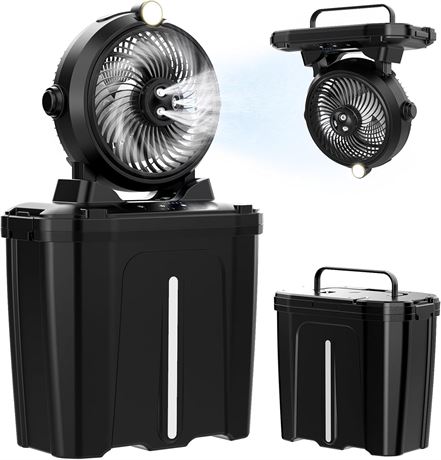 Ventilateur brumisateur portable 11 L USB 20Ah