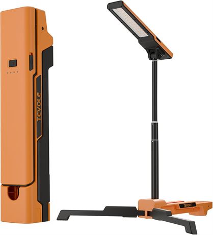 LED Work Light with Foldable Tripod Stand, 1500LM, IP54, Rechargeable Type-C