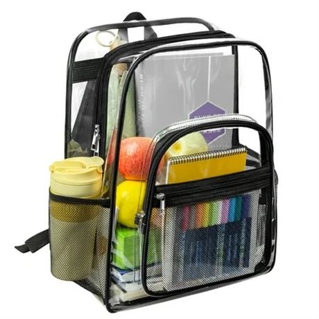 Chalesta Clear Backpack Heavy Duty Transparent School Bag Large Capacity