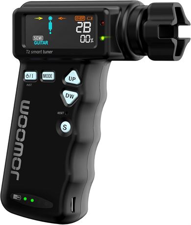 T2 Smart Automatic Guitar & Ukulele Tuner, USB Rechargeable, Black