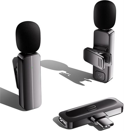 Lot 2 micros cravate sans fil mini Lavalier iPhone/Android 65ft