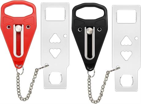 2 Portable Door Locks for Home, Hotel, Apartment, Anti-Entry Security Travel Kit