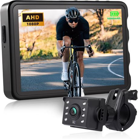 Bike Rear Camera 1080P 360° Rotation 10000mAh Night Vision Wide-Angle