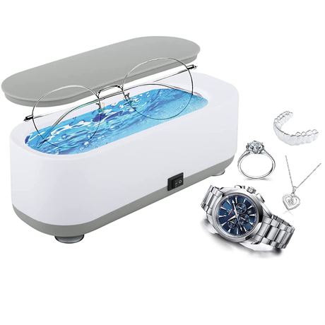 CABLE4U Nettoyeur Ultrasonique Portable Bijoux Lunettes Montres Pièces