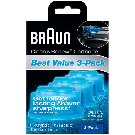 Recharge Braun Clean & Renew, 3 Cartouches Recharges