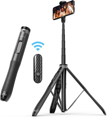 Perche Selfie ATUMTEK 51" Trépied Télécommande Bluetooth 360°