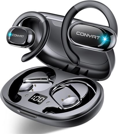 AI Language Translation Earbuds Translator, 7 Modes, 164 Languages, 58H, Black